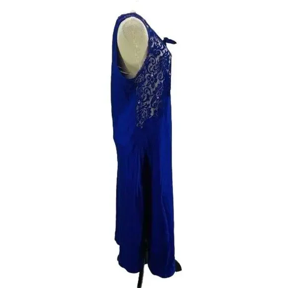 Vintage Victoria's Secret Purple NightGown Satin Gold Label Womens Large